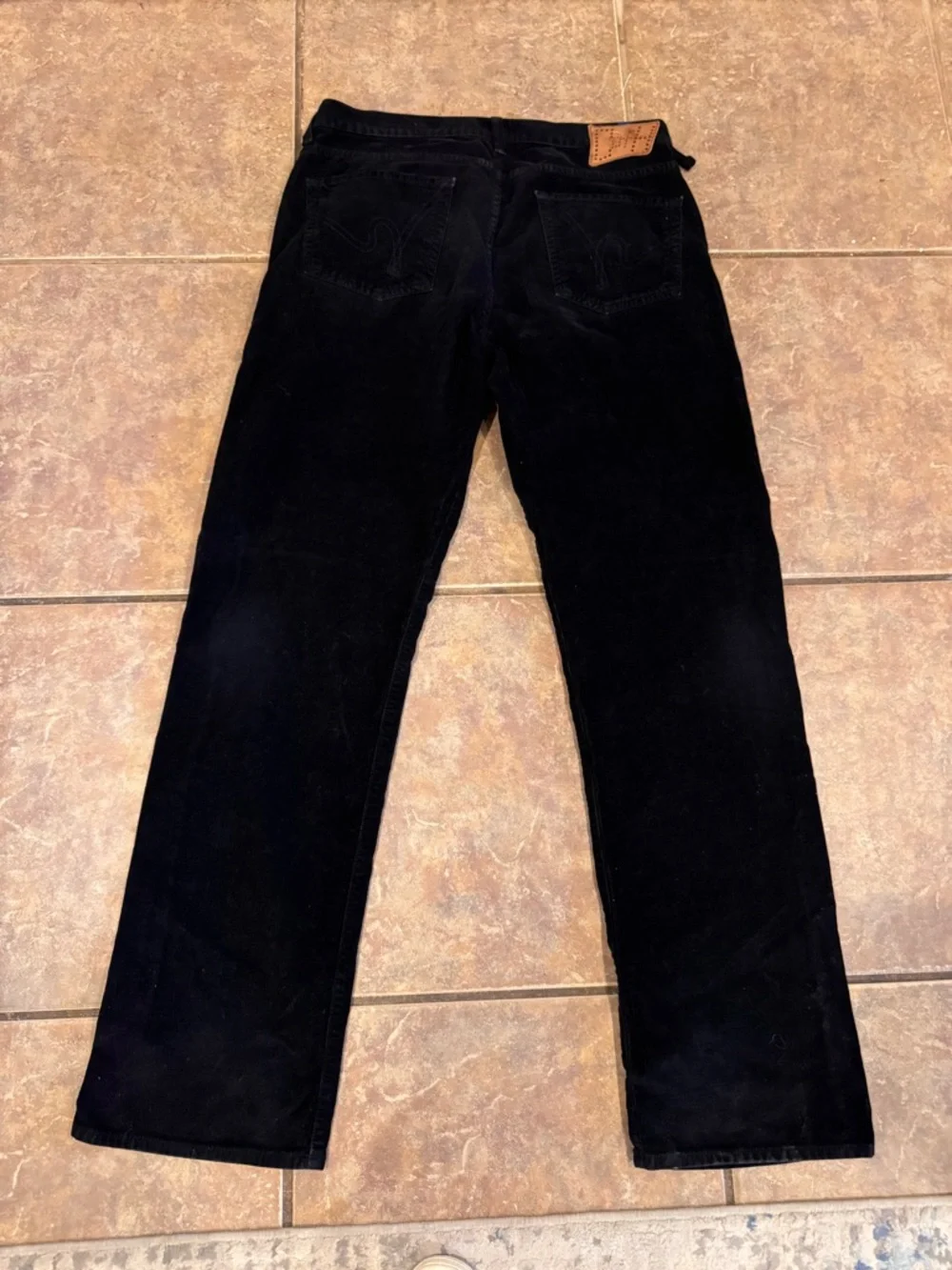 Citizens Of Humanity Men’s Black Corduroy Pants - Straight Fit 34x34